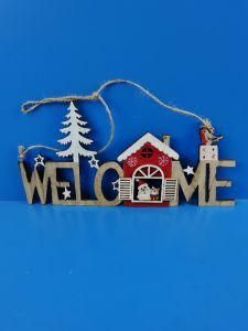 Christmas Decoration Wall Hanging Wood Decorations of Welcome