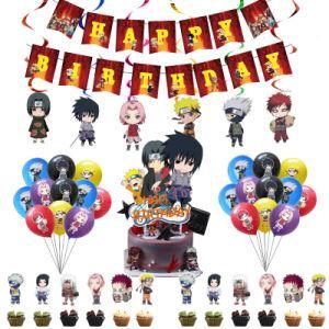 Naruto Birthday Party Decoration Banner Disposable Tableware Set