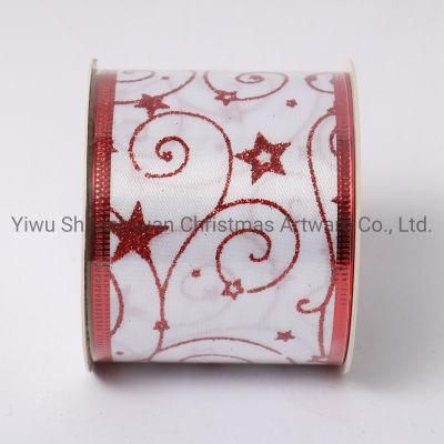Christmas Ribbon Decor for Holiday Wedding Party Decoration Supplies Hook Ornament Craft Gifts