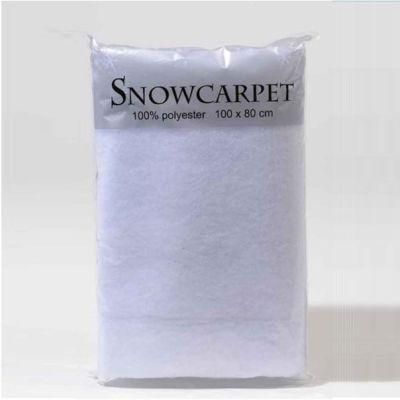Outdoor Snow Blanket Polyester Artificial Fake Snow Blanket for Display