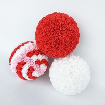 Sweet Bridal Wedding Bouquet Bridesmaid Ribbon Flower Balls Artificial Brooch Rhinestone Bouquets