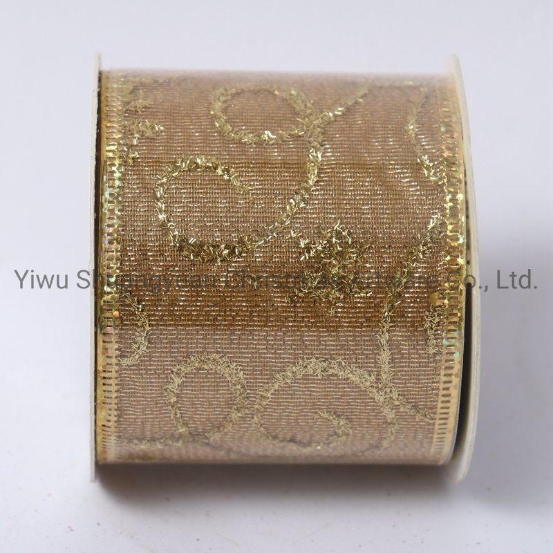 Christmas Ribbon Decor for Holiday Wedding Party Decoration Supplies Hook Ornament Craft Gifts