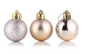 Wholesale Christmas Tree Decoration Foam Ball Haning Glitter Balls