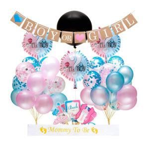 Latex Balloons Party Decoration Stickers for Boy or Girl with Confetti