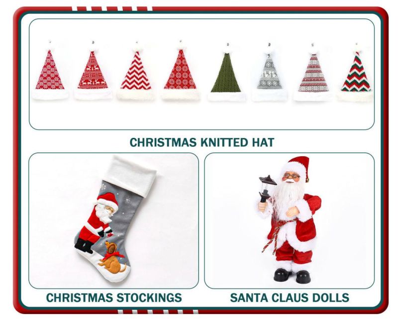 Red Hanging Christmas Decoration with Ornaments Decorate Home Decoration
