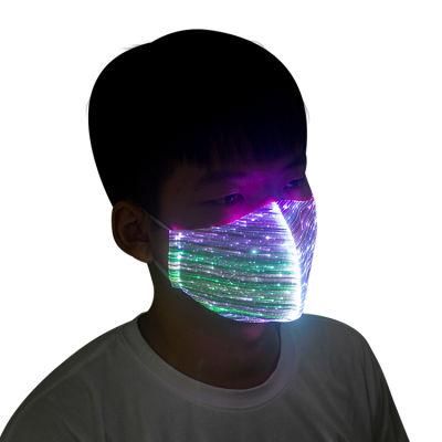 Popular School Reusable Face Masks Black Masks LED Light Mask