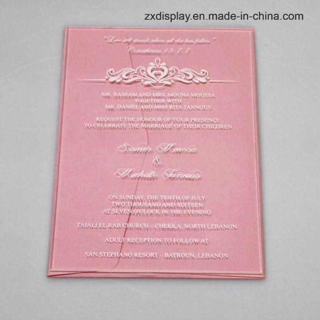 Laser Cut Luxury Wedding Invitations Cards 5X7 Inch Acrylic