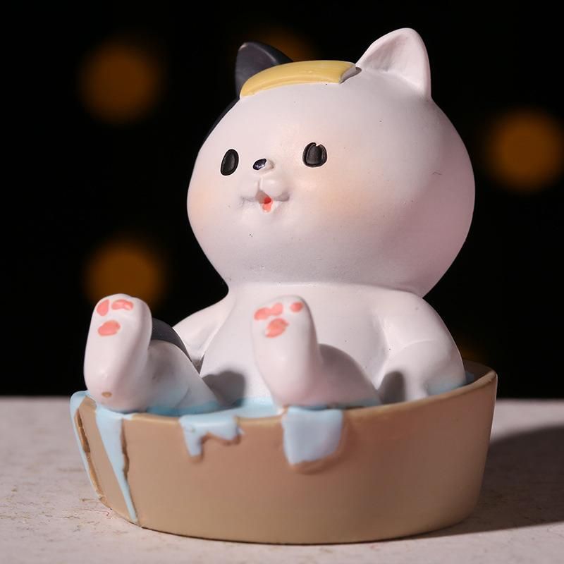 New Wholesale Bath Cat Blind Box Cute Desktop Decoration