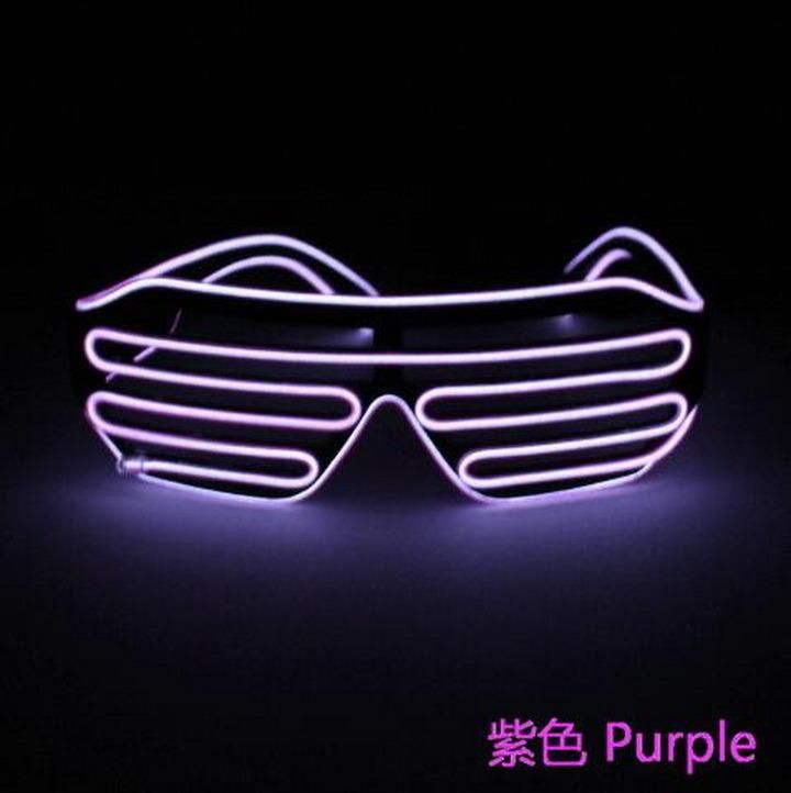 EL Luminescence Christmas Party Blinds LED Flashing Glasses