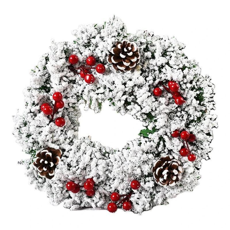 New Design Customized High Quality 30cm, 40cm, 50cm, 60cm, 80cm, 120cm Dia Christmas Wreath Garland for Christmas Hanging Ornaments