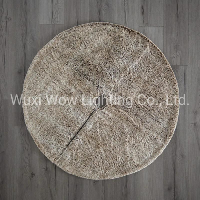 48" Two Colour Tones Brown Fur Tree Skirt