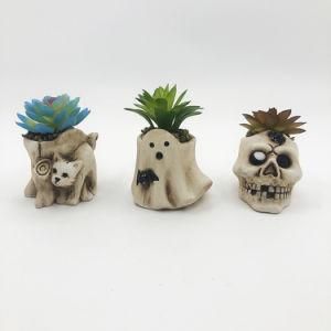 Halloween Creative Ghost Head Succulent Potted Plant