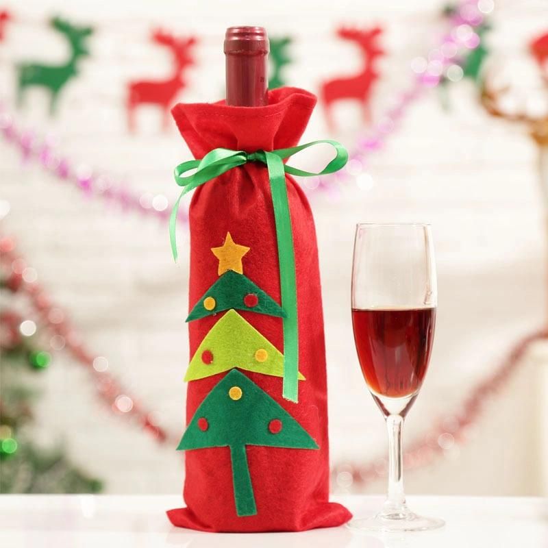 Christmas Decorations for Home Santa Wine Bottle Cover Set Snowman Stocking Gift New Year Party Decor Supplies