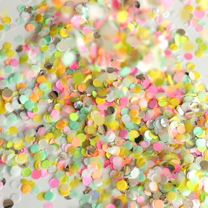 50g Mixed Colour Circle Tissue Paper Confetti Wedding Decoration Throwing Confetti Balloon Filler Rose Gold Foil Shiny Confetti