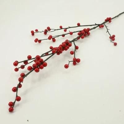 Artificial Christmas Wreath with Flower Leaf Red Berry