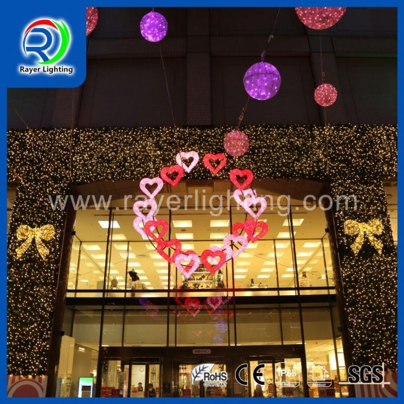 LED Heart Design Light LED Holiday Decoration LED Street Light Motif Garden Light