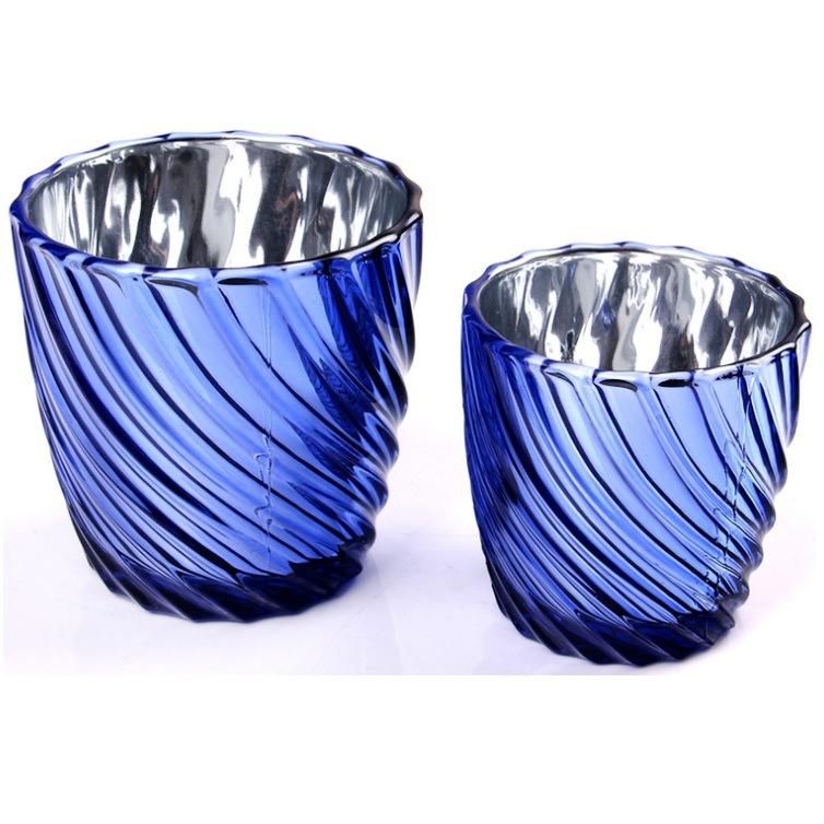 Factory Wholesale Mercury Glass Holder Votive Tealight Candle Holders Glass Votive Candle Jar