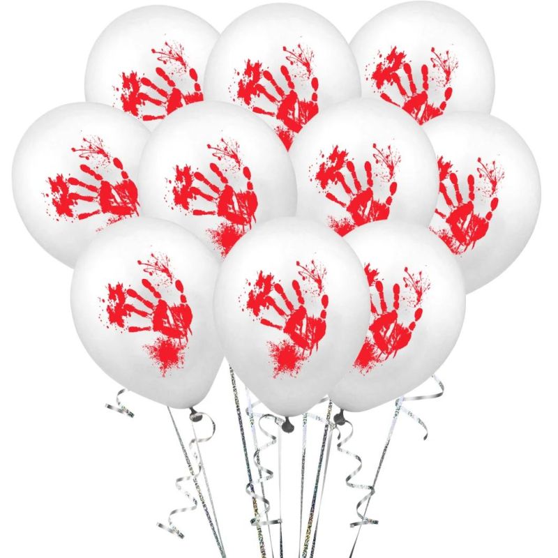 Halloween Balloons, 12" Blood Splatter Balloons for Halloween Party Supplies 10PCS