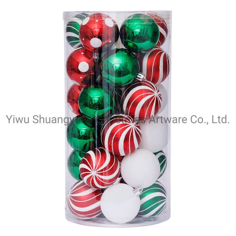 New Design High Sales Christmas Shiny Painted Ball for Holiday Wedding Party Decoration Supplies Hook Ornament Craft Gifts