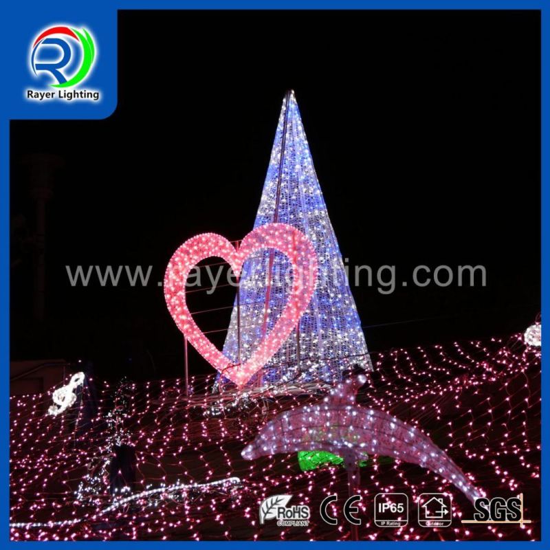 LED Heart Design Light LED Holiday Decoration LED Street Light Motif Garden Light