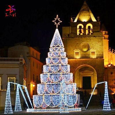 Outdoor LED Lights Artificial PVC Christmas Tree with Star