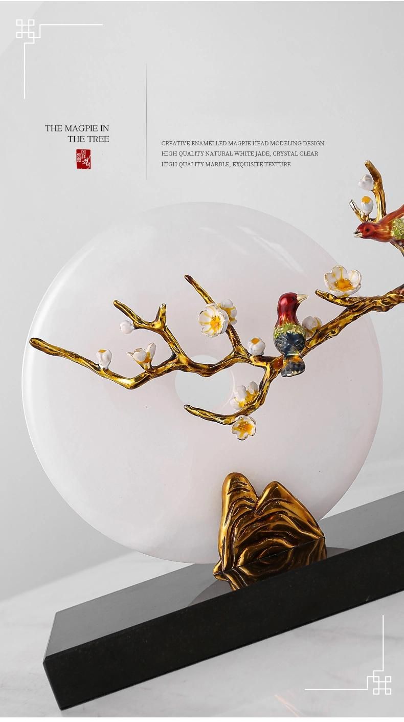 New Farmhouse Chinese Living Table Decoration Housewarming Home Decor Jade Craft Ornaments