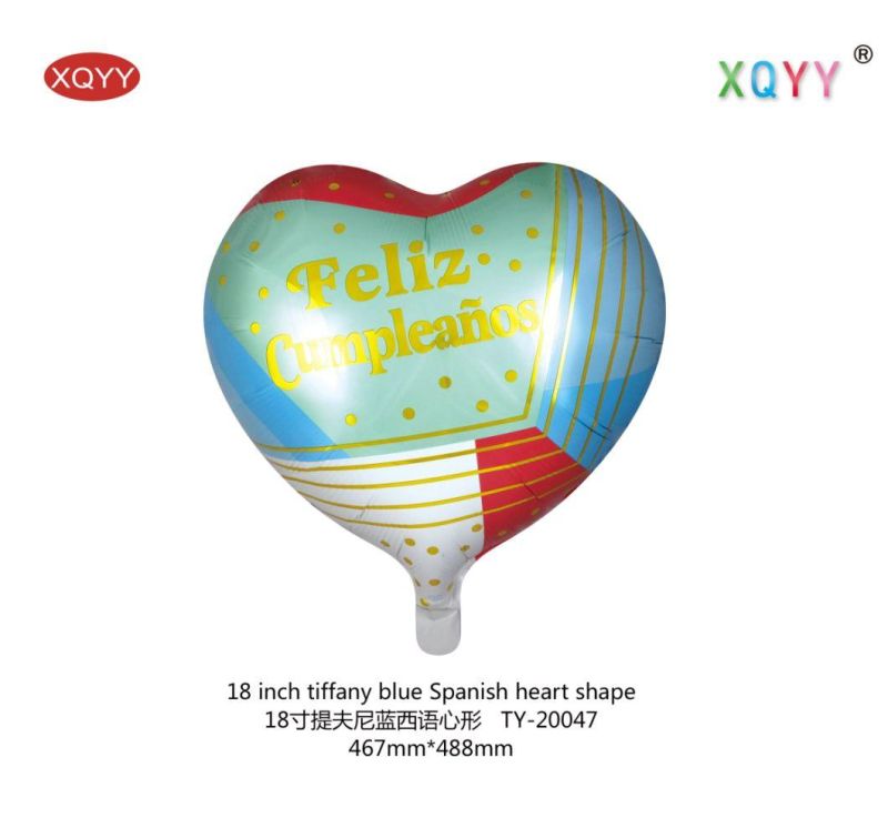 18 Inch Aluminum Film Balloon Love Heart for Valentine′ S Day Decoration