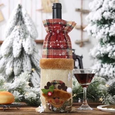 Cheap Wholesale Luxury Burlap Bottle Cover Bags Sublimation Wine Bag