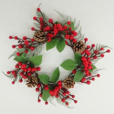 Holiday Decoration Pre-Lit Pine Christmas Wreath