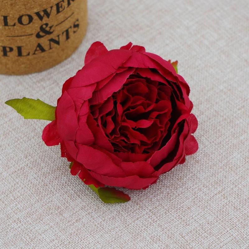 China Flower Factory Wholesale High Quality Silk Peony Flowers 9 Cm DIY Decorative Silk Flower Heads