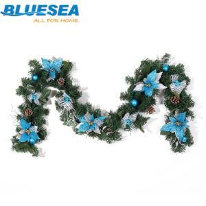 Rattan 2m Encrypted Decoration Christmas Tree Decoration Sky Blue Garland Package