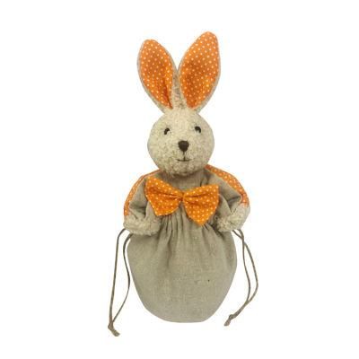 Wholesale New Bunny Jute Bags Craft Supplies Easter Egg Drawstring Bag