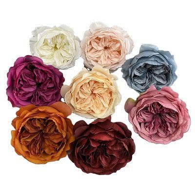 Different Shapes High Quality Artificial Rose Flower Heads Flower Shades for Wedding Flower Wall