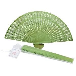 Colorful Sandalwood Fan, Wooden Folding Fan for Wedding, Bridal