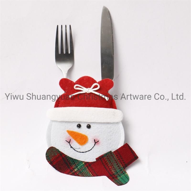 Christmas Knife and Fork Cover for Holiday Wedding Party Decoration Supplies Hook Ornament Craft Gifts