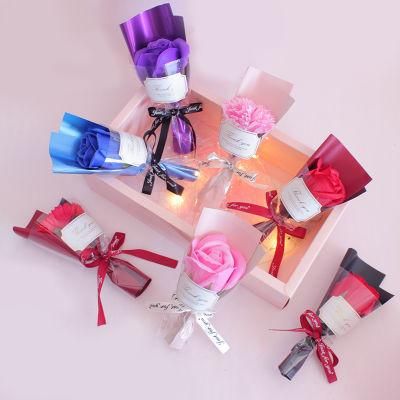 Artificial Rose Flower Bouquet Decorative Flower Ornamental Soap Rose Flower for Gift Wedding Home Decoration Christmas, Valentine&prime;s Day