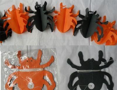 Halloween Party Decorations Paper Chain Garland with Spider Shape for Halloween Party