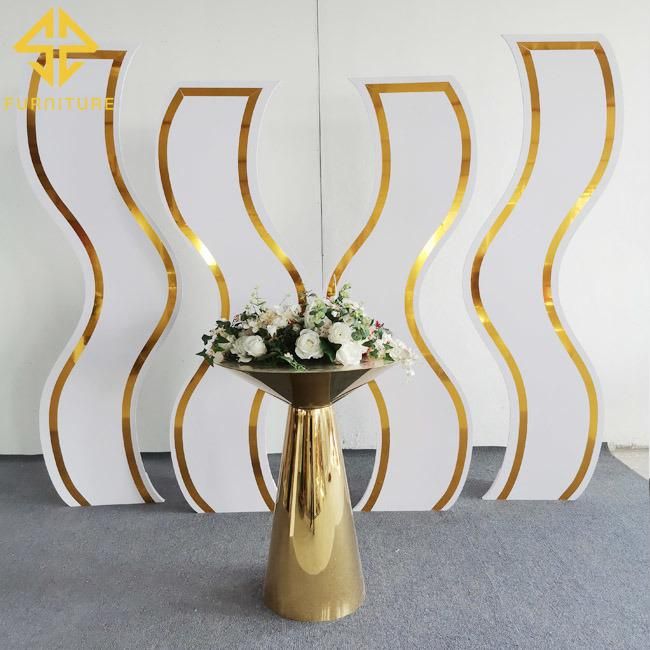 S Shape PVC Stand Wedding Decoration Luxury Event Wedding Backdrop Flower Stand Wall