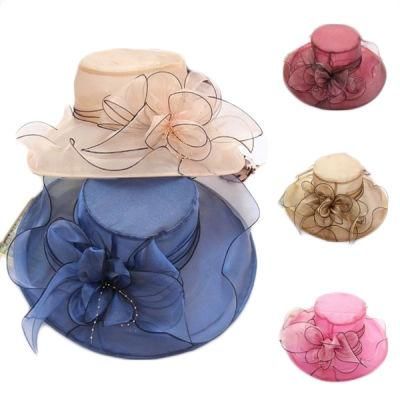 Wedding Lace Flower Mesh Party Church Hat