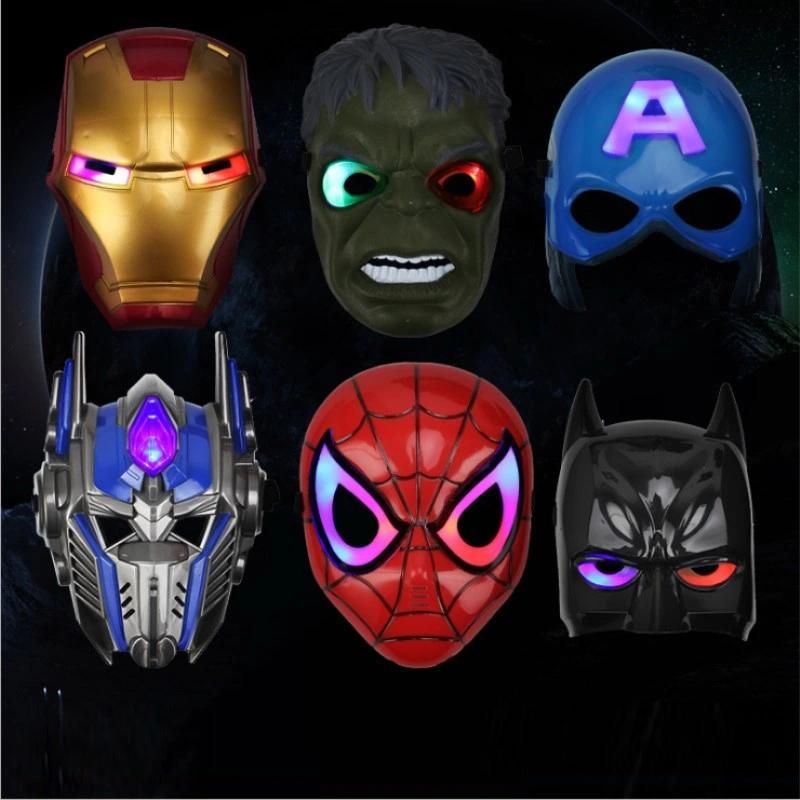 LED Glowing Super Hero Cosplay Halloween Gifts Party Mask Toys