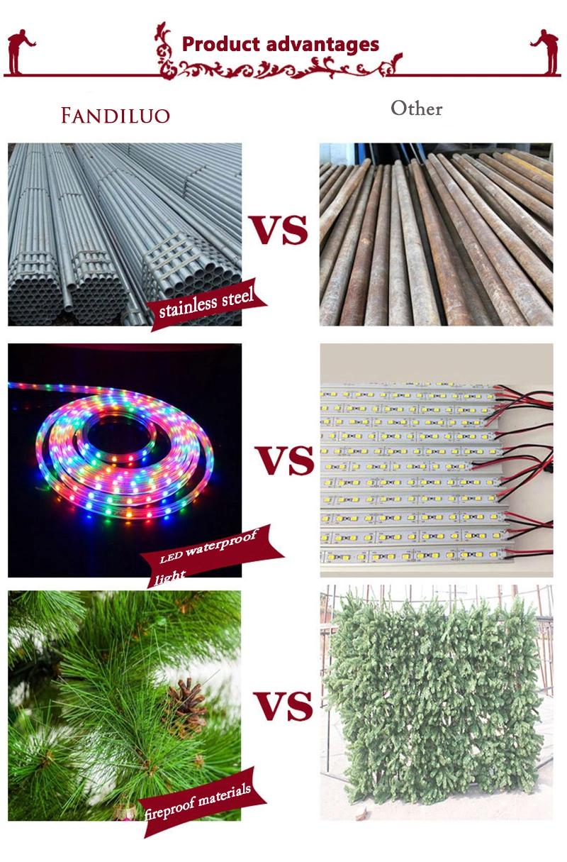 25FT 30FT 40FT Outdoor Artificial Galvanized Steel Commercial Christmas Tree with LED Ball for Sale