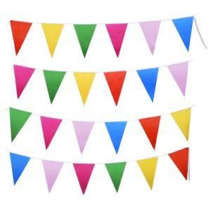 Multicolor Polyester Bunting Banner Double Side 9m