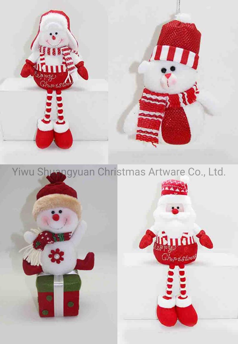 Christmas Snowman with Smile for Holiday Wedding Party Decoration Supplies Hook Ornament Craft Gifts