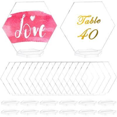 PMMA Acrylic Wedding Party Decoration Mirrored Nameplate Sign Wedding Table Number