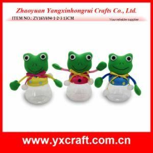 Easter Decoration (ZY16Y694-1-2-3) Easter Frog Decoration Candy Jar