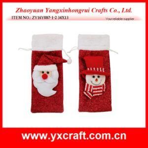 Christmas Decoration (ZY16Y087-1-2 34X13CM) Christmas Twins Bag Decoration Christmas Goods
