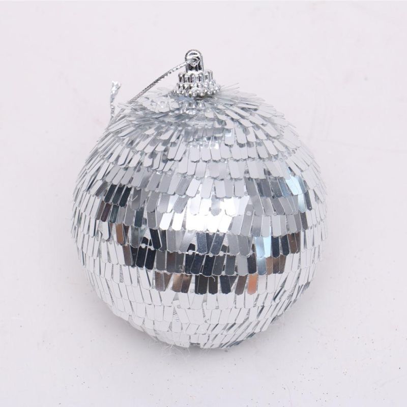 New Design Silver 8cm Foam Ball Christmas Decoration Foam Ornament Ball Christma Tree Hanging Ball