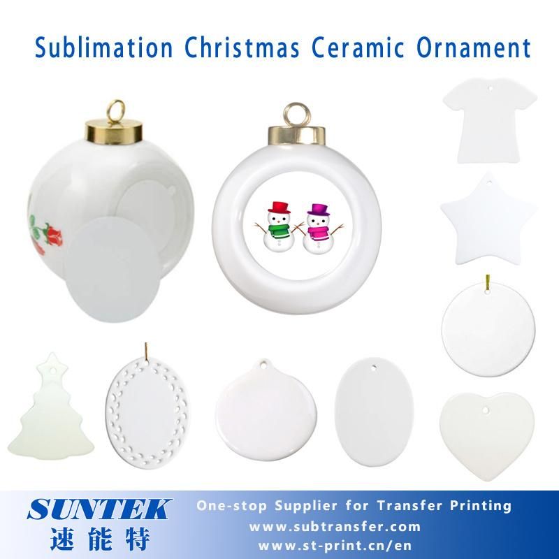 8cm Sublimation Christmas Ball Plastic Ornament