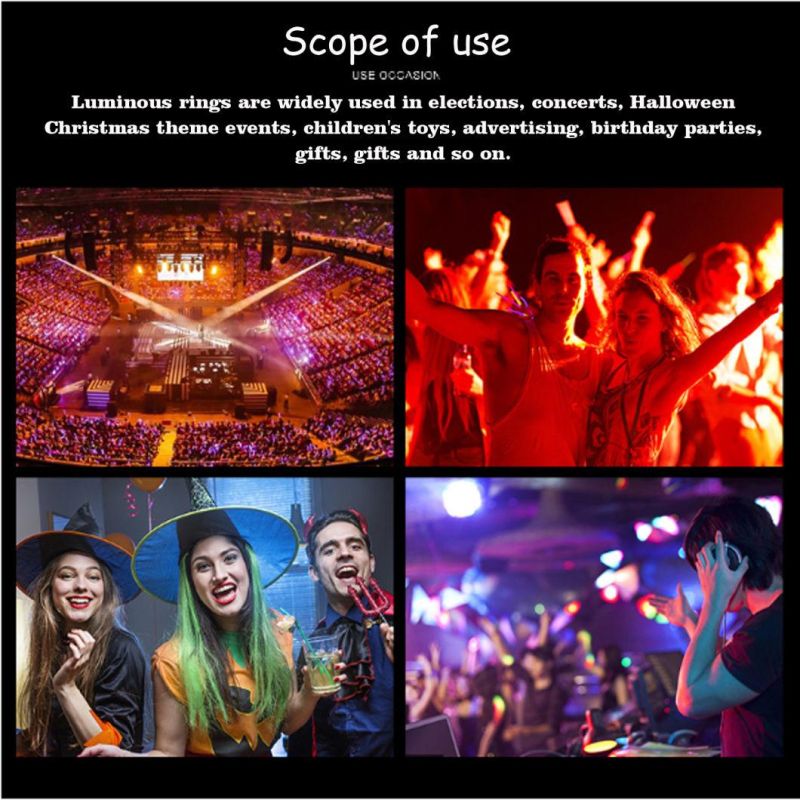 LED Glowing Rings for Halloween Kids Children Gifts