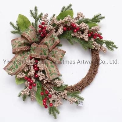 Christmas Wreath for Holiday Wedding Party Decoration Supplies Hook Ornament Craft Gifts